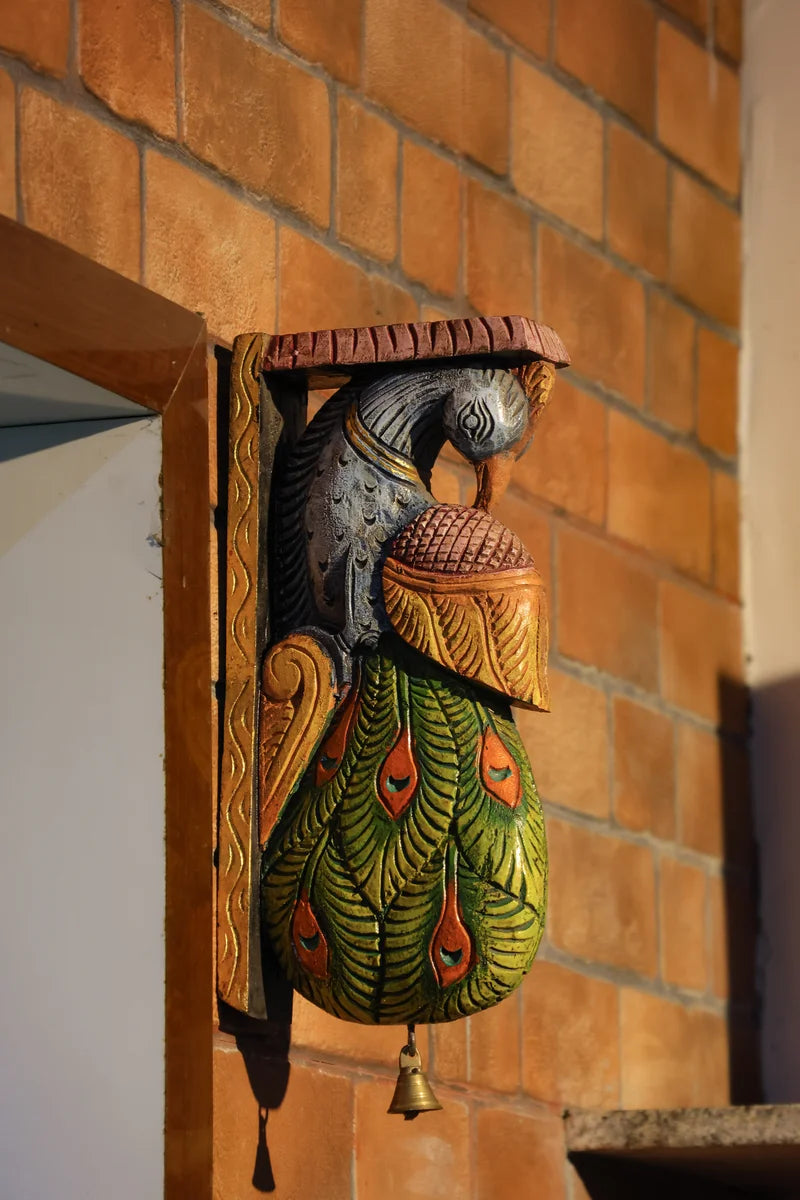 12″ Artistic Peacock Wall Brackets for Home Décor | Handcrafted Wood Carving (Copy)