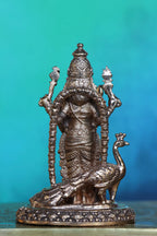 4″ Murugan Idol with Peacock | Handcrafted Panchaloha