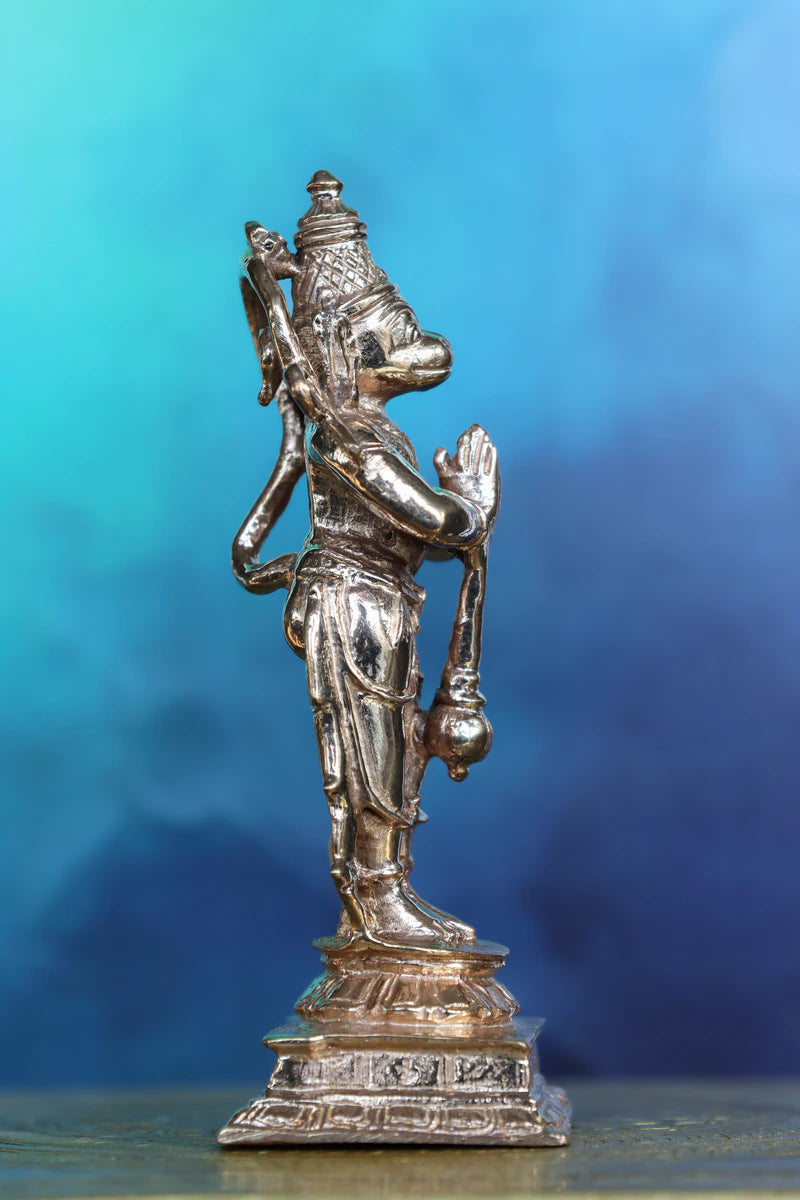 4″ Standing Hanuman in Anjali Mudra | Handcrafted Panchaloha