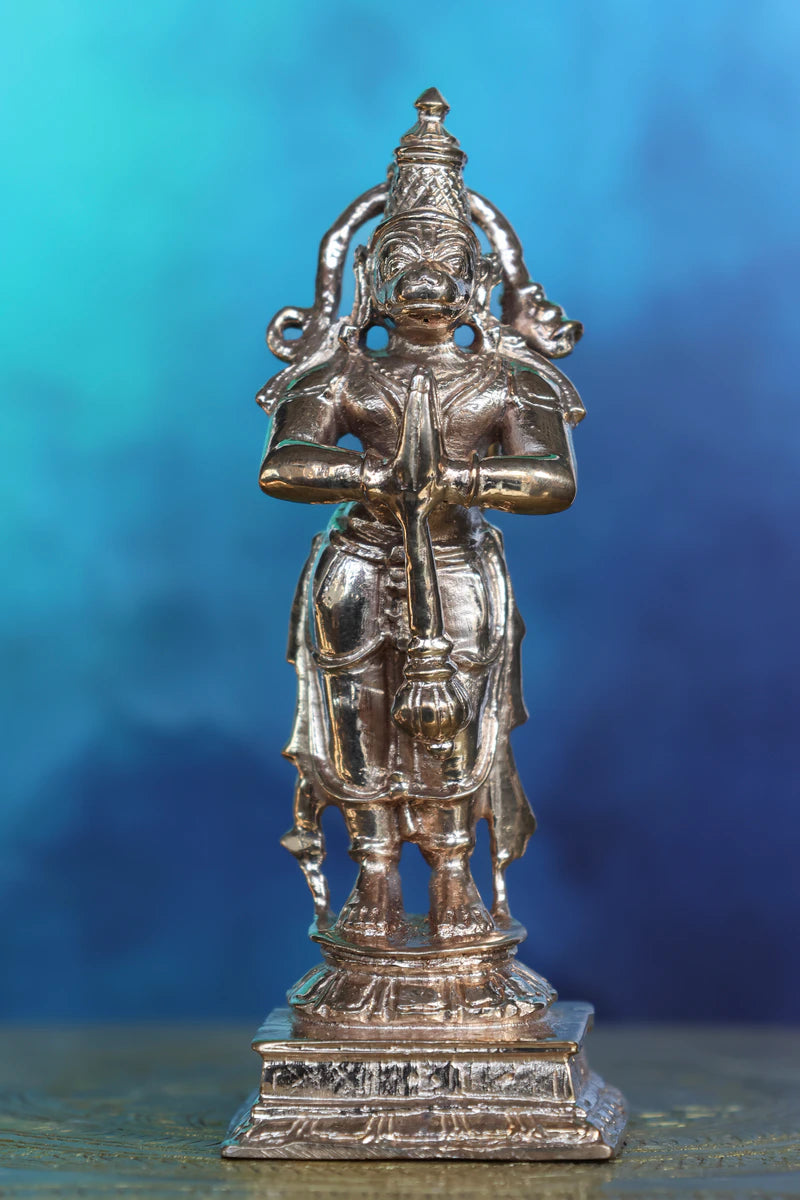 4″ Standing Hanuman in Anjali Mudra | Handcrafted Panchaloha