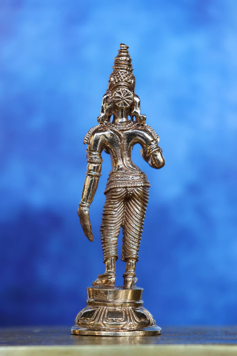 4″ Parvathi Devi Idol | Handcrafted Panchaloha
