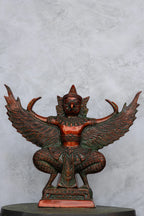 12″ Garudan Sitting | Handcrafted Brass | Antique Brown Finish