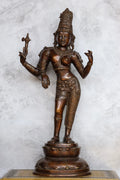 26.5″ Aarthanaresswar | Handcrafted Brass | Antique Brown Finish