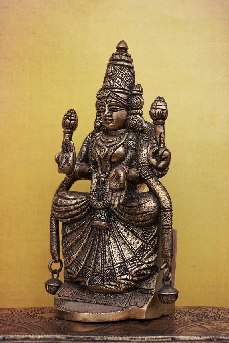 9″ Divine Padmavathi Devi | Handcrafted Brass