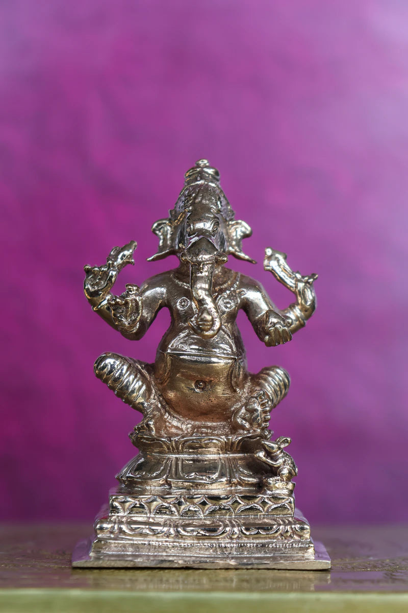 3″ Blessing Ganesha | Handcrafted Panchaloha