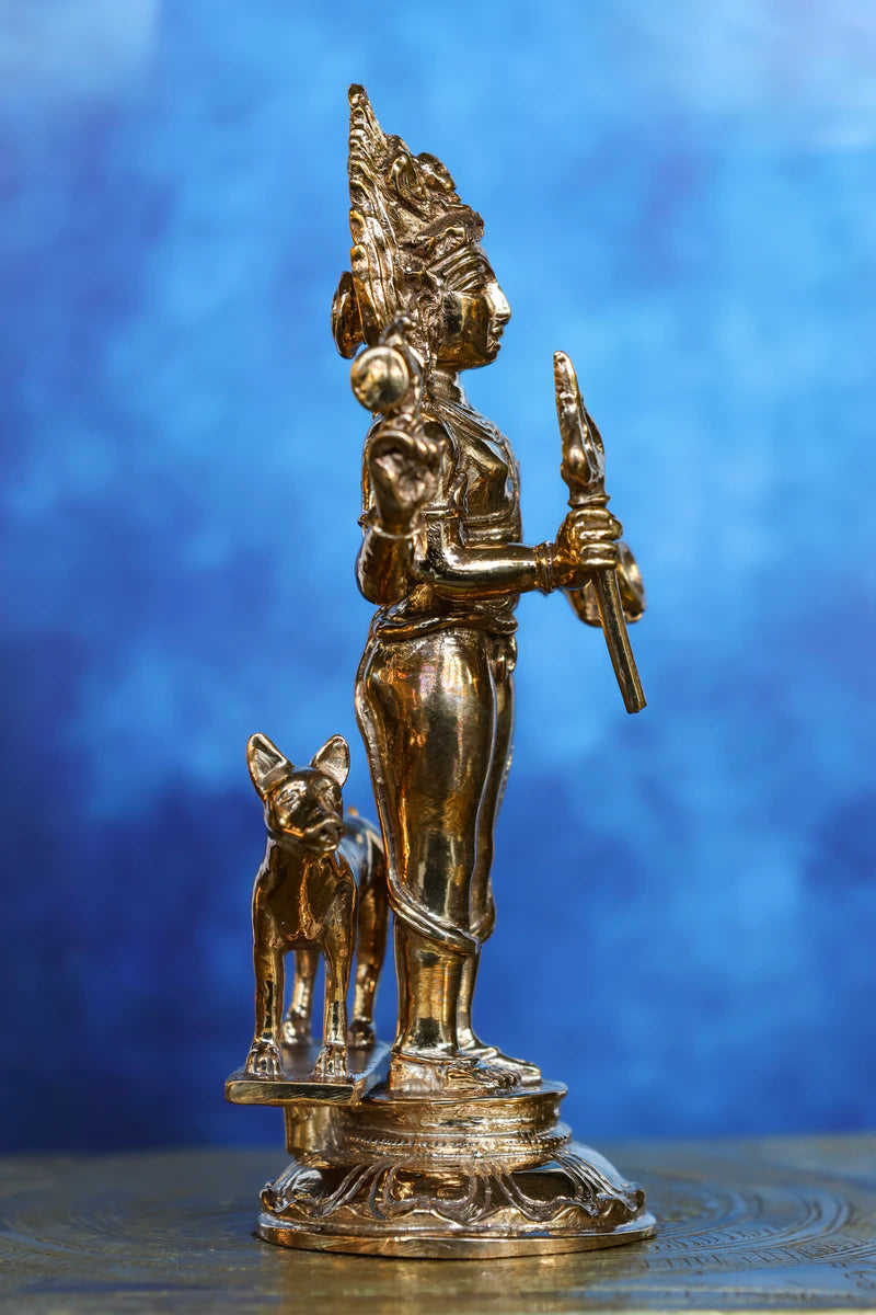 5″ Kala Bhairava Idol | Handcrafted Panchaloha