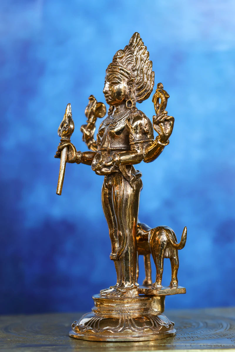 5″ Kala Bhairava Idol | Handcrafted Panchaloha