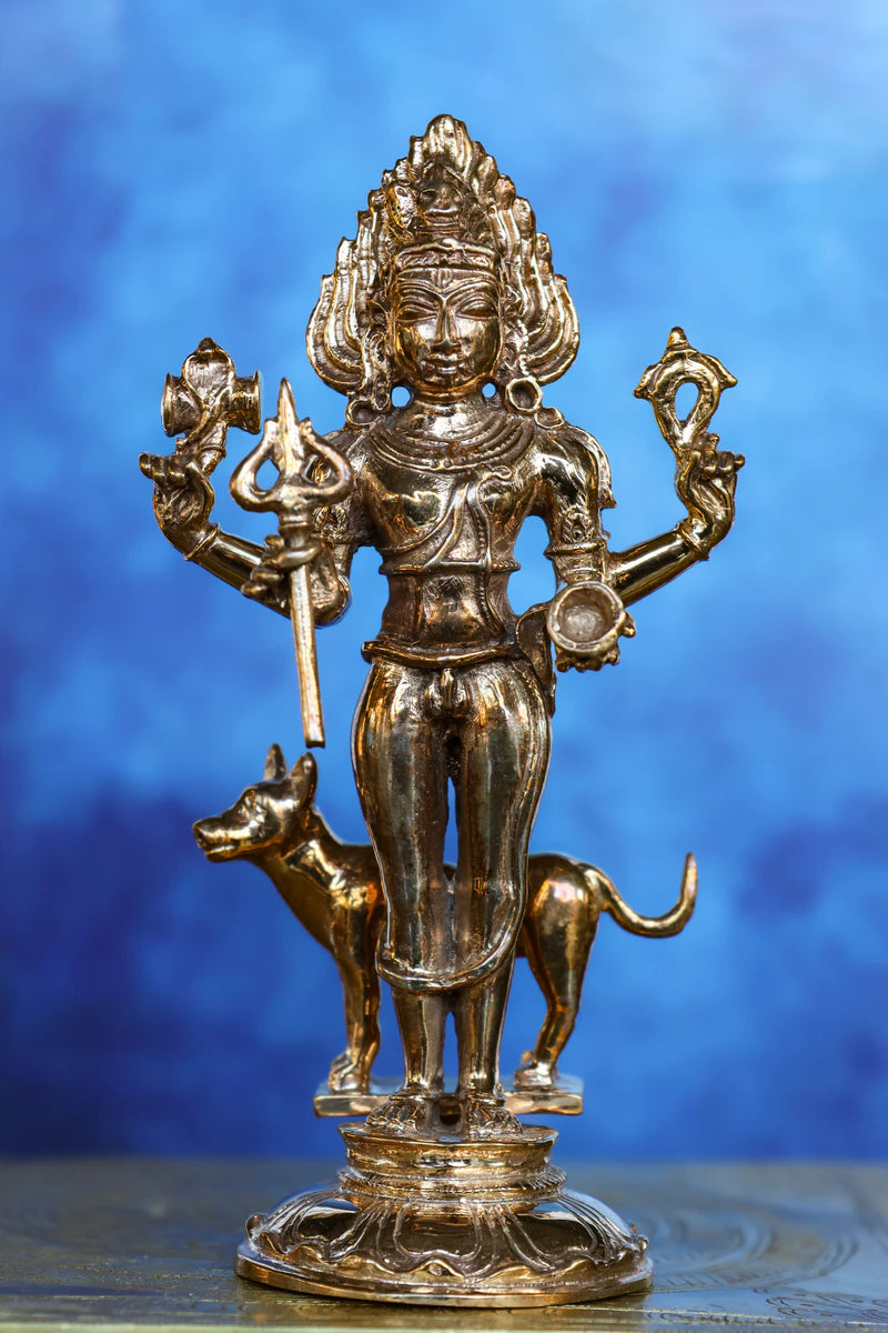 5″ Kala Bhairava Idol | Handcrafted Panchaloha