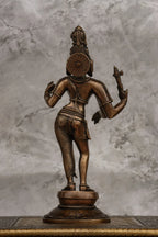 11″ Divine Ardhanareeswarar | Handcrafted Brass | Antique Brass Finish