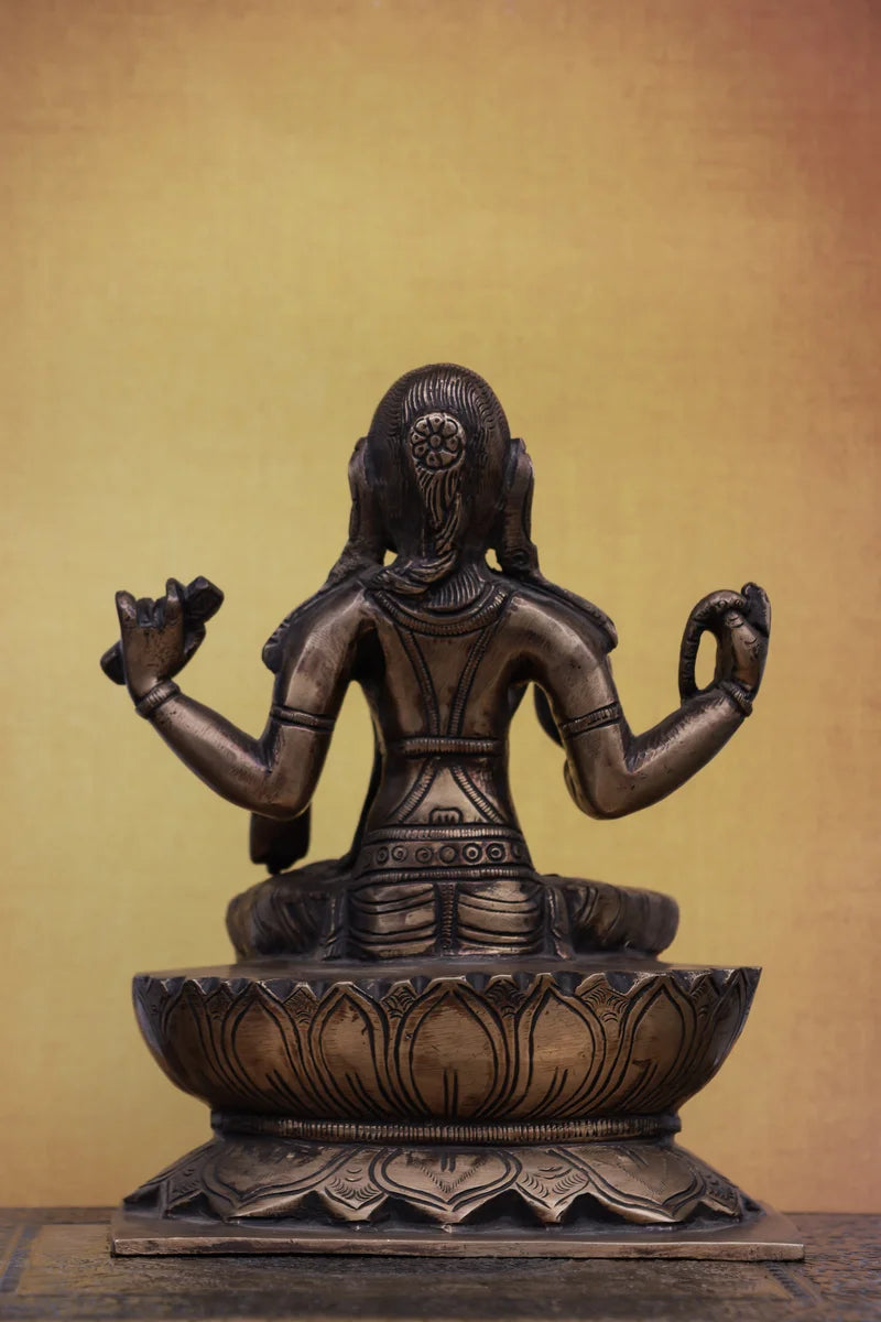 8″ Bala Tripura Sundari | Handcrafted Brass | Antique Brown Finish