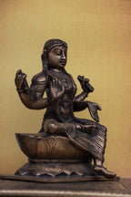 8″ Bala Tripura Sundari | Handcrafted Brass | Antique Brown Finish