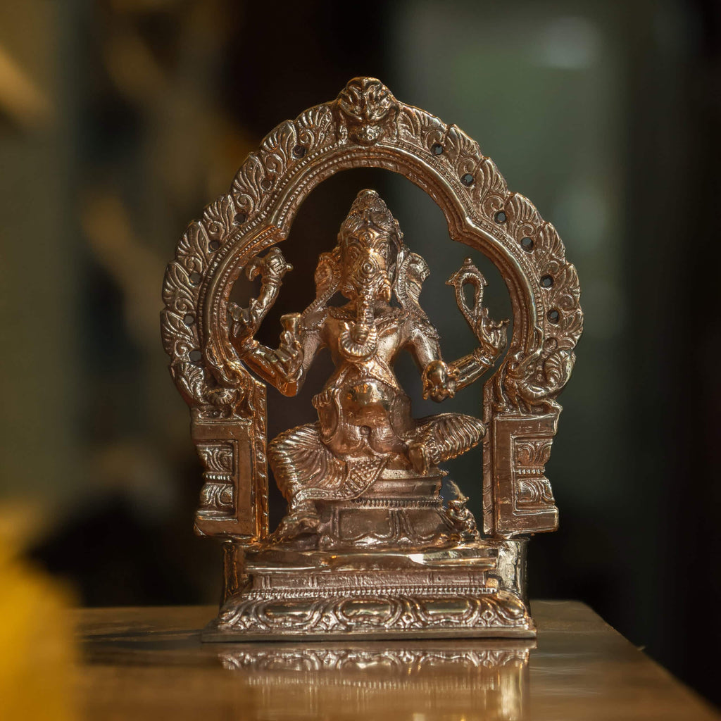 Sacred Trinity: Ganesha, Lakshmi &amp; Saraswati with Arch | Divine Special Combo