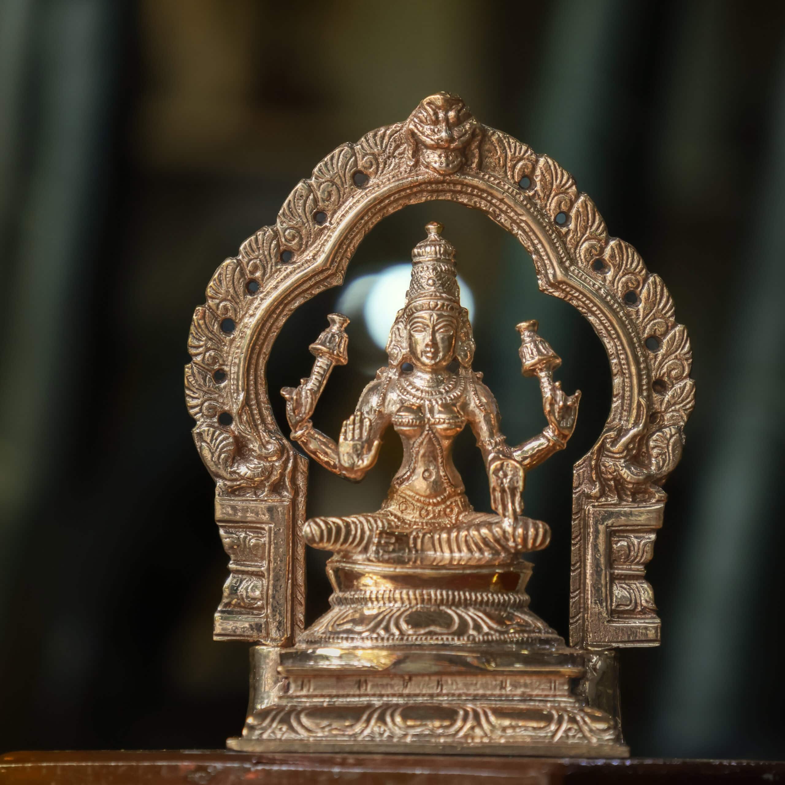Sacred Trinity: Ganesha, Lakshmi &amp; Saraswati with Arch | Divine Special Combo
