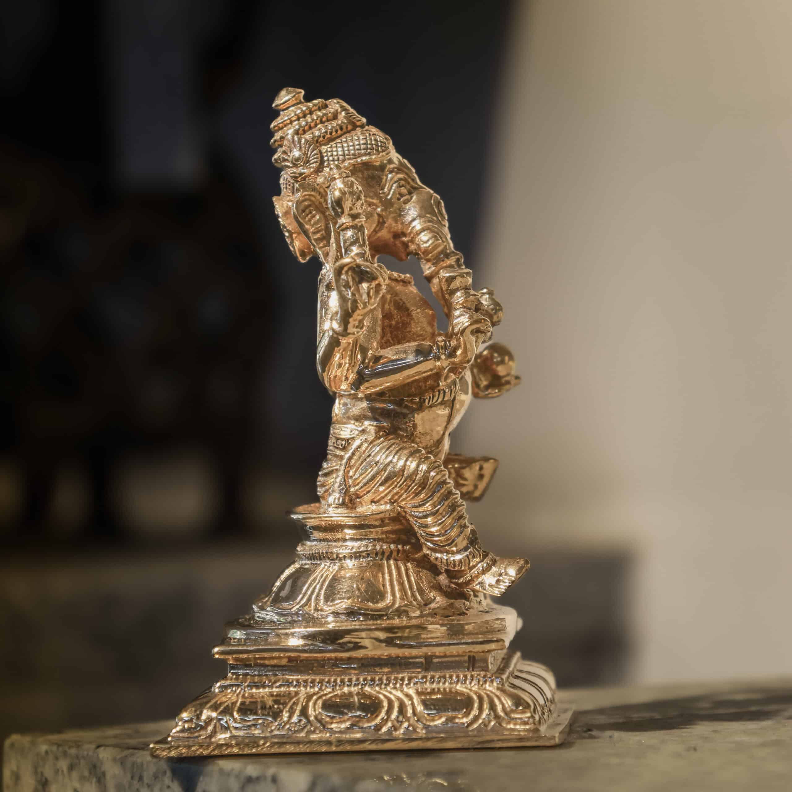 4″ Lord Ganesha Idol | Handcrafted Panchaloha
