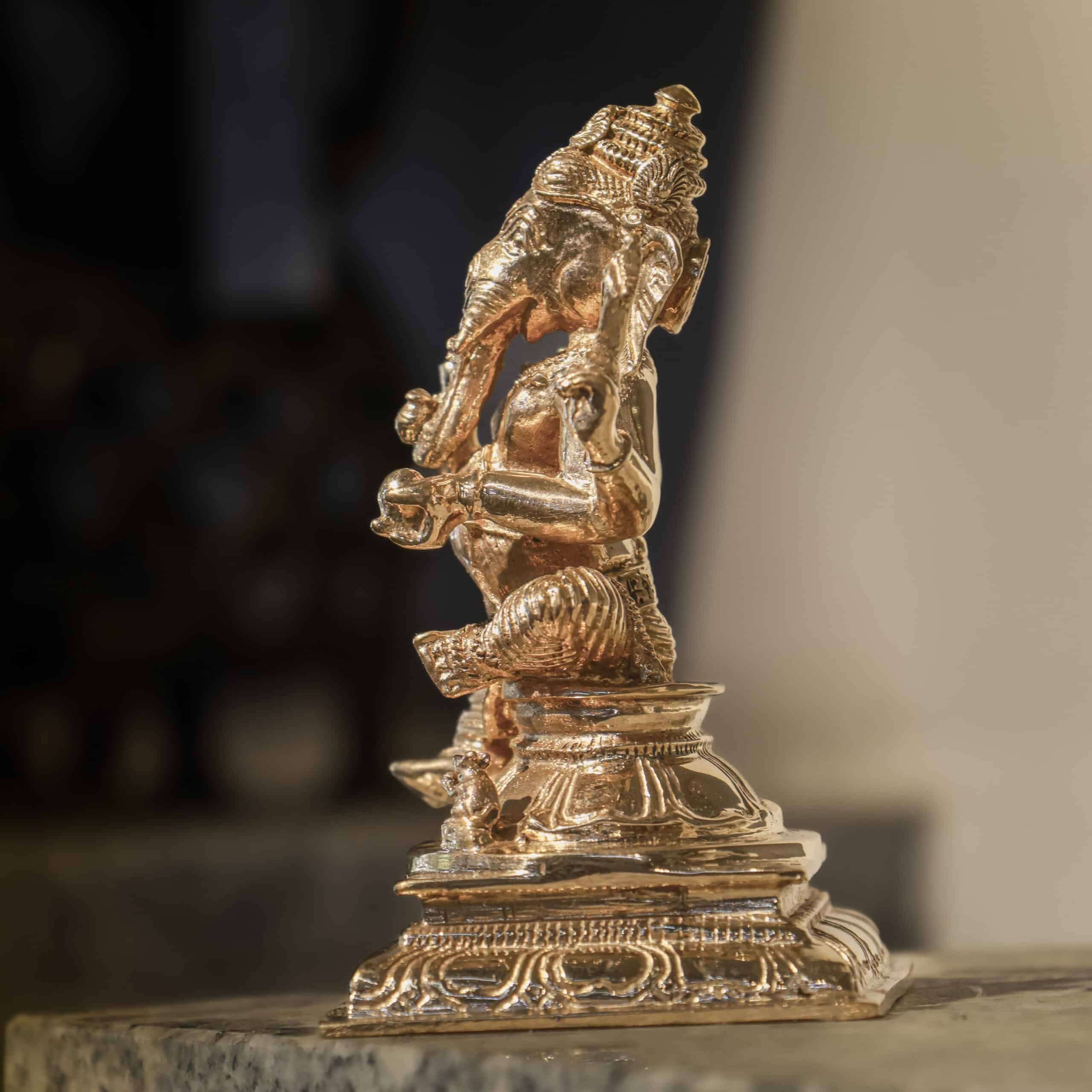 4″ Lord Ganesha Idol | Handcrafted Panchaloha