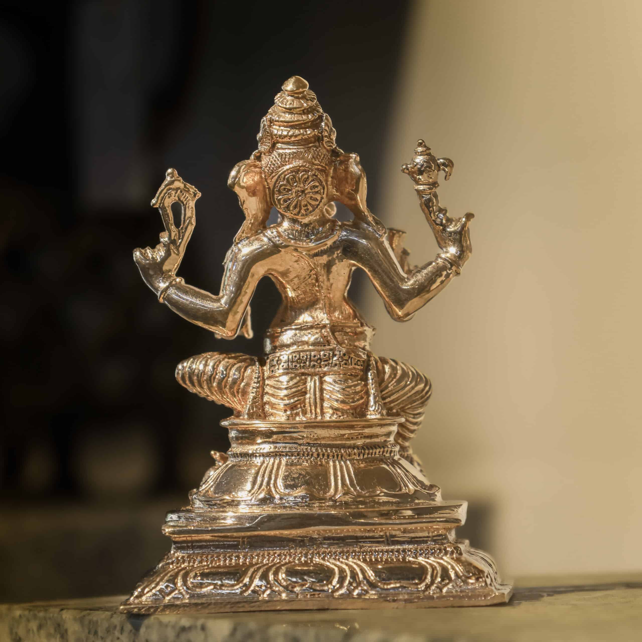 4″ Lord Ganesha Idol | Handcrafted Panchaloha