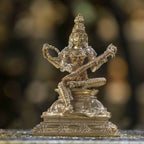4″ Divine Saraswati | Handcrafted Panchaloha