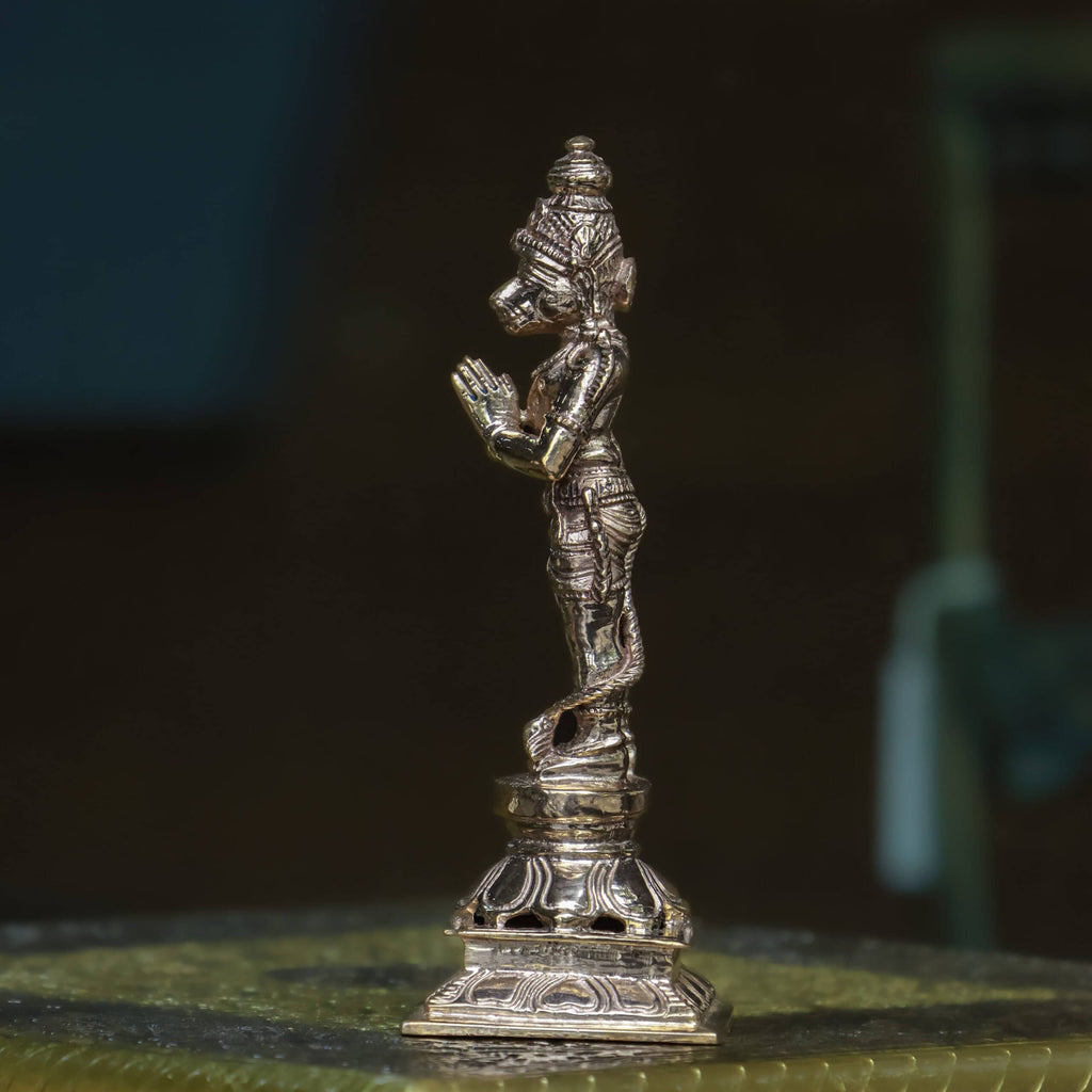 5.5″ Standing Hanuman in Anjali Mudra | Handcrafted Panchaloha