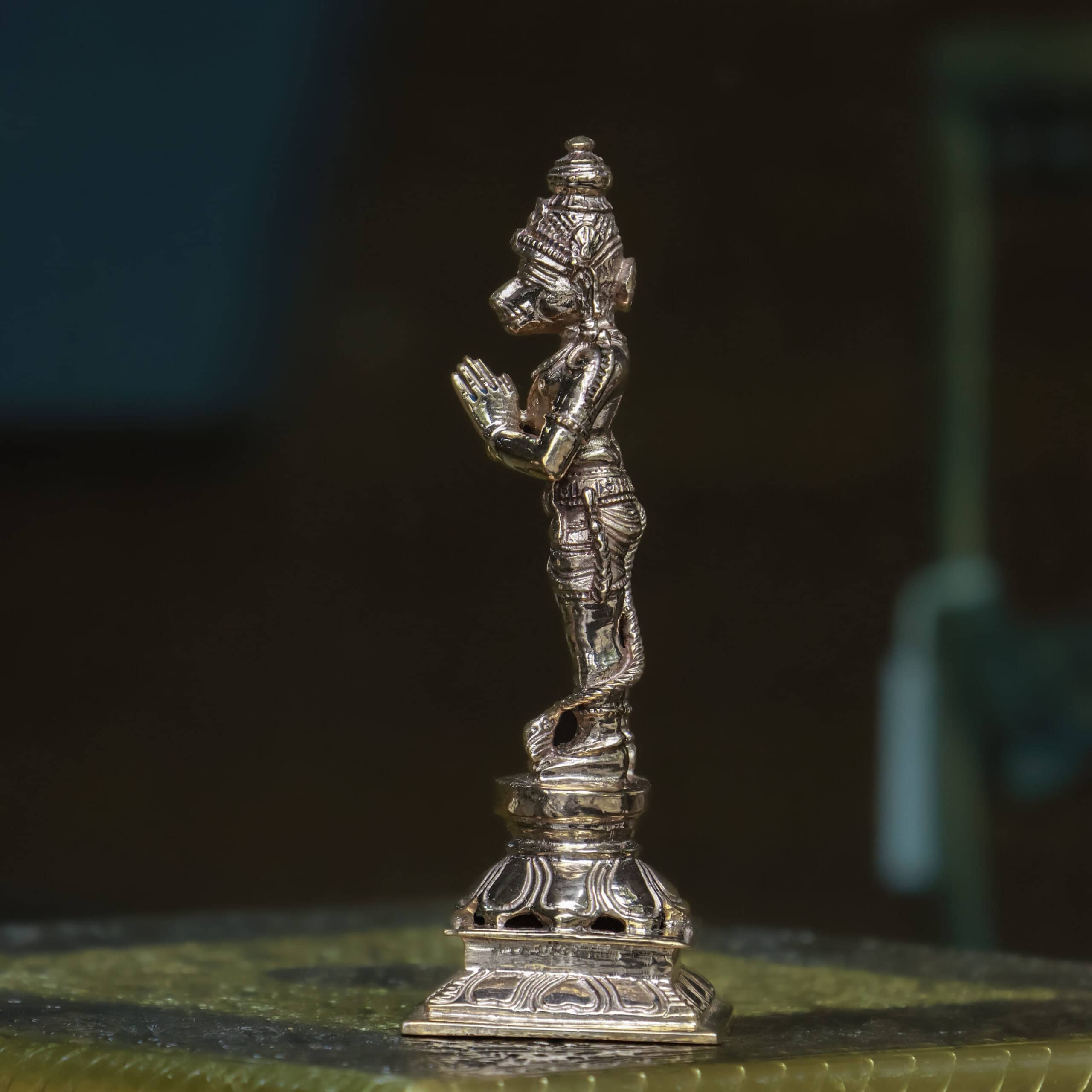 5.5″ Standing Hanuman in Anjali Mudra | Handcrafted Panchaloha