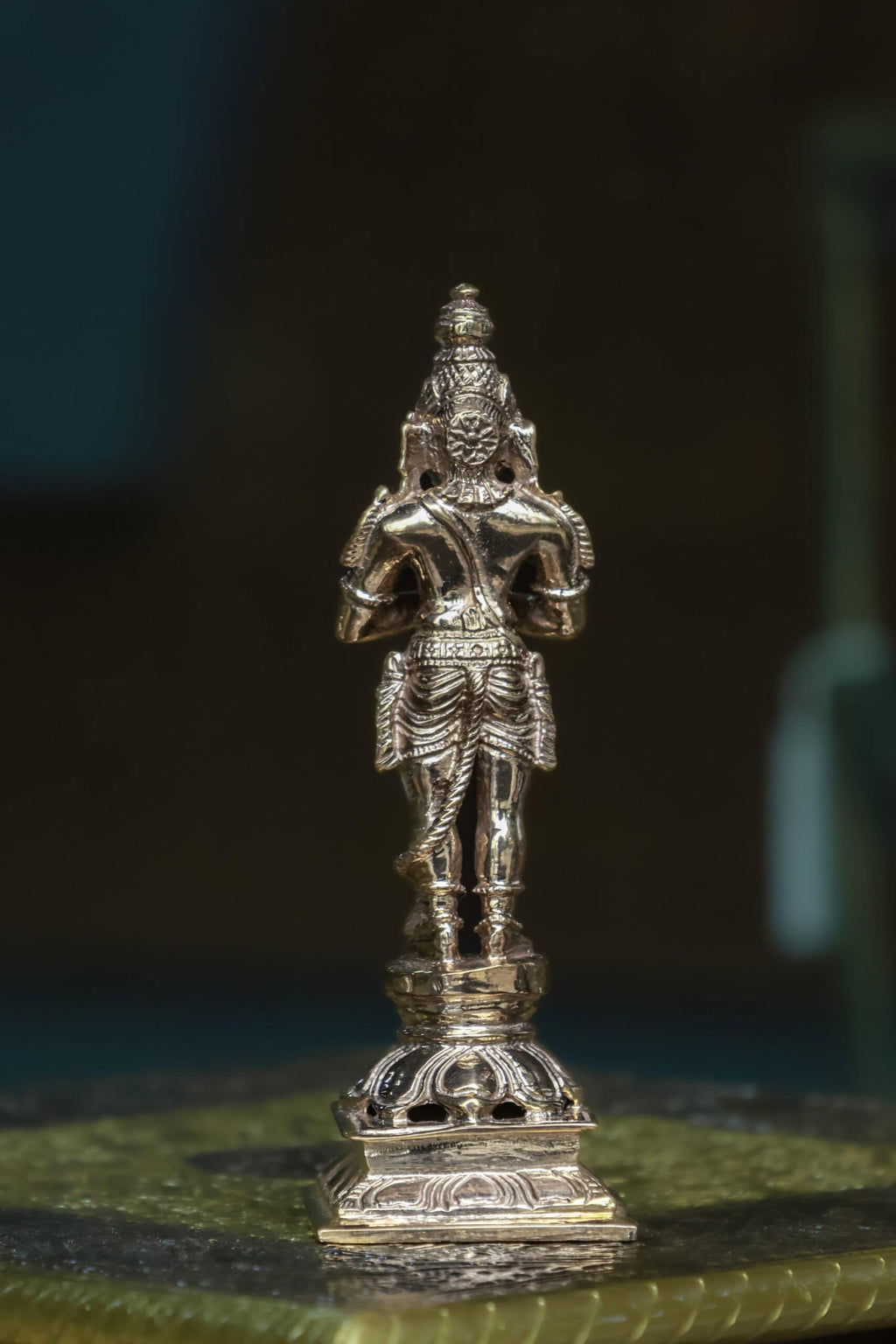 5.5″ Standing Hanuman in Anjali Mudra | Handcrafted Panchaloha