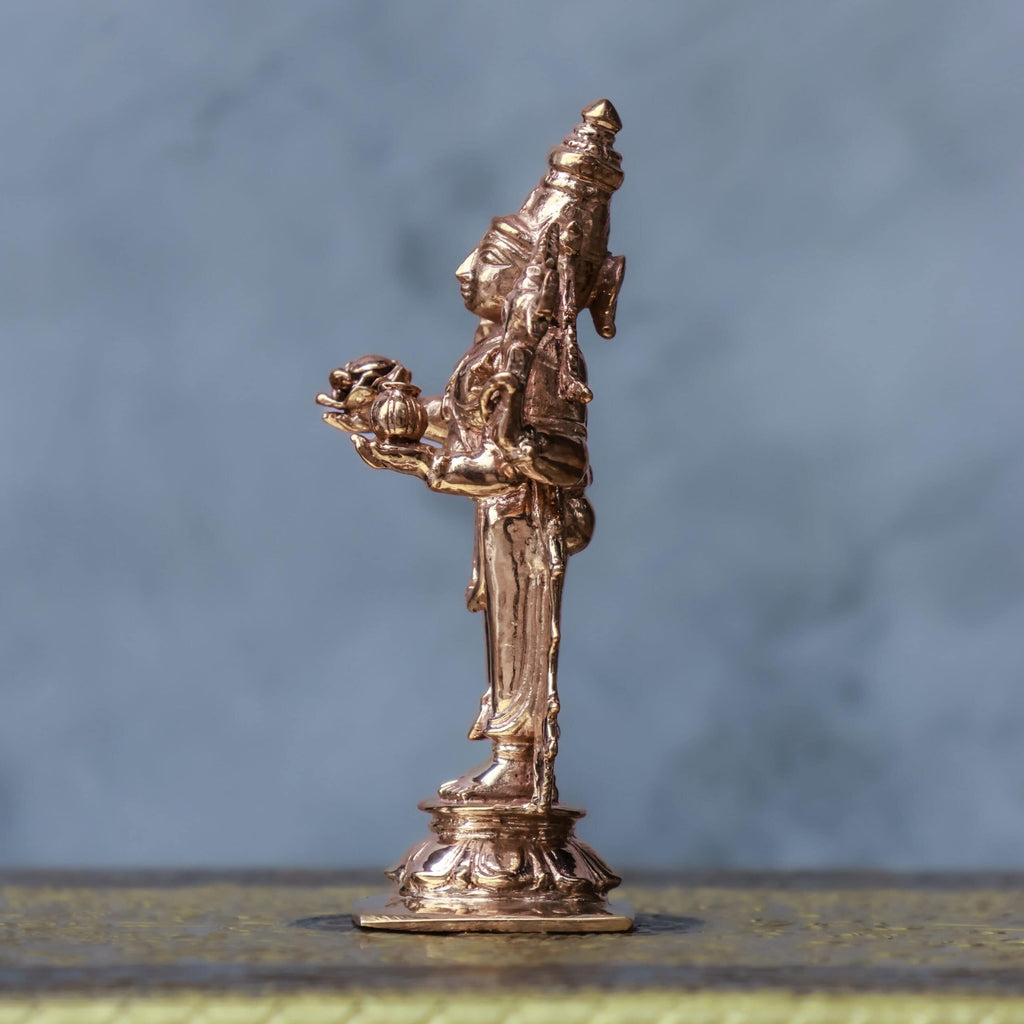 4″ Lord Dhanvantari Idol | Handcrafted Panchaloha