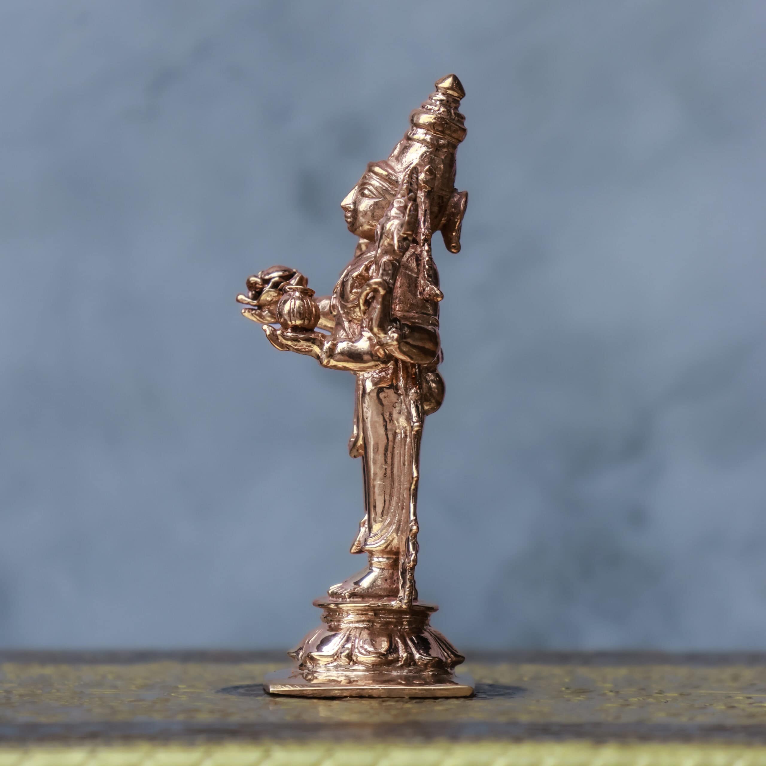 4″ Lord Dhanvantari Idol | Handcrafted Panchaloha