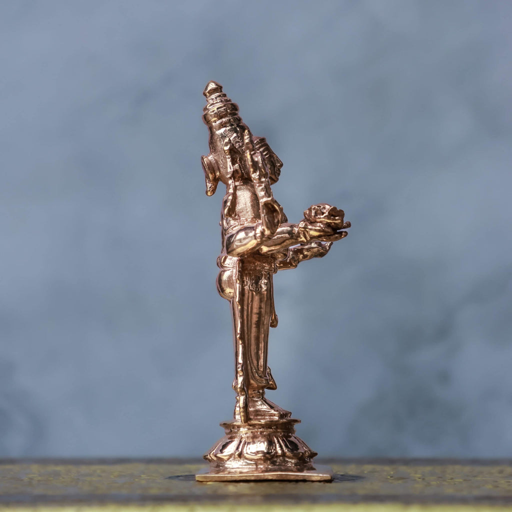 4″ Lord Dhanvantari Idol | Handcrafted Panchaloha