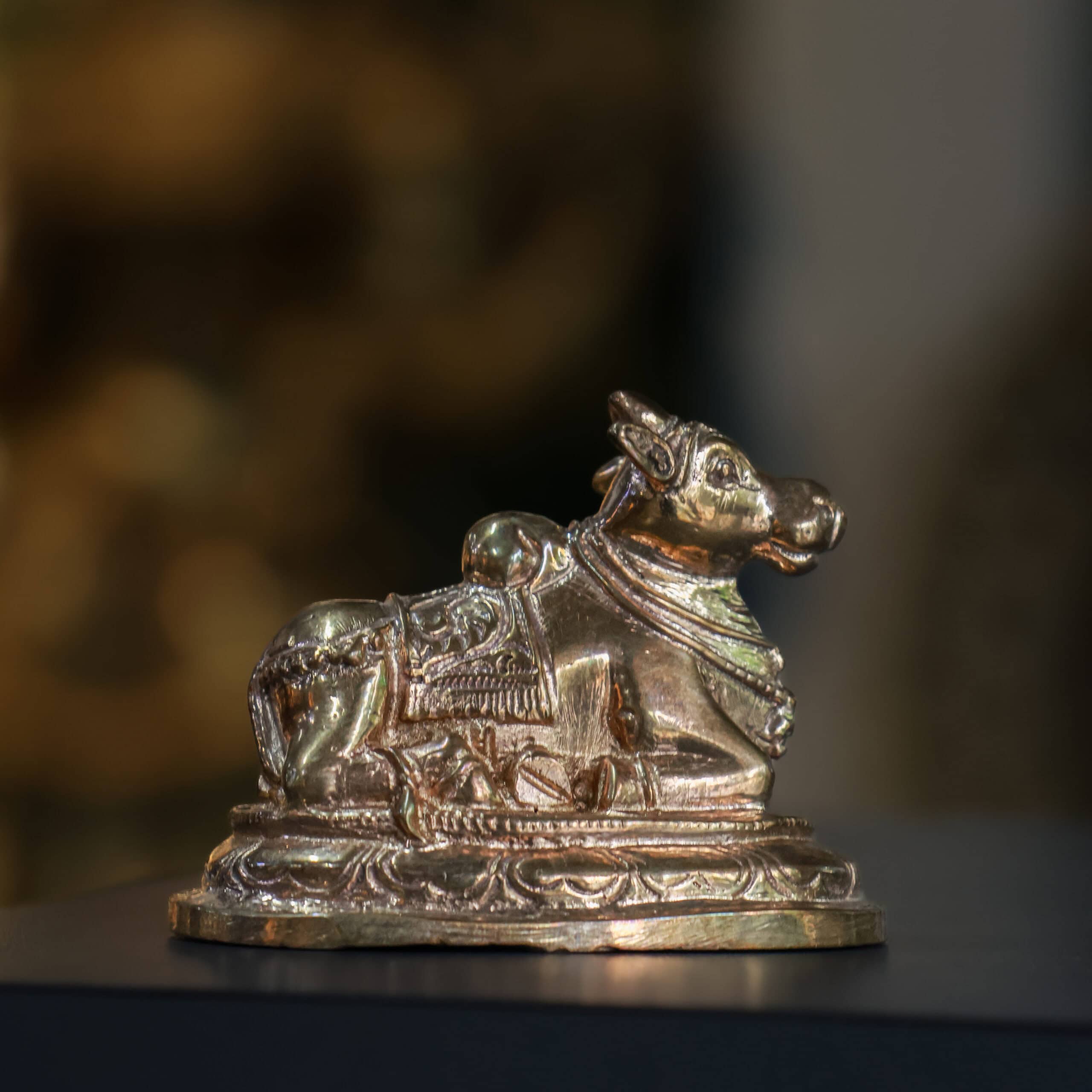 2″ Temple Nandhi | Handcrafted Panchaloha