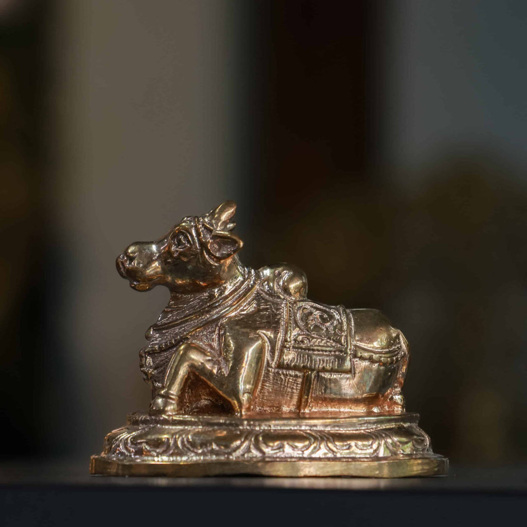2″ Temple Nandhi | Handcrafted Panchaloha
