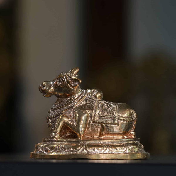 2″ Temple Nandhi | Handcrafted Panchaloha dimensions