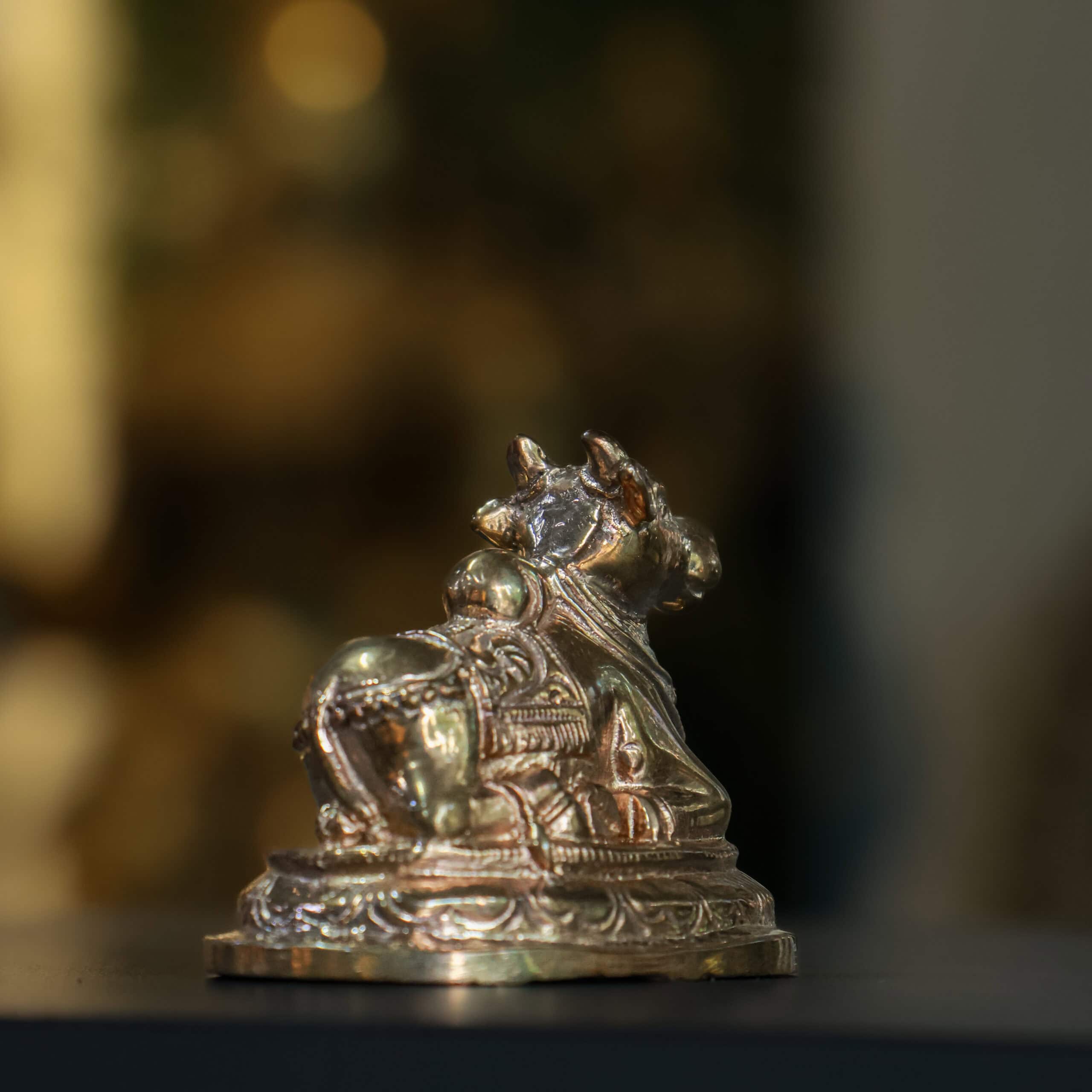 2″ Temple Nandhi | Handcrafted Panchaloha