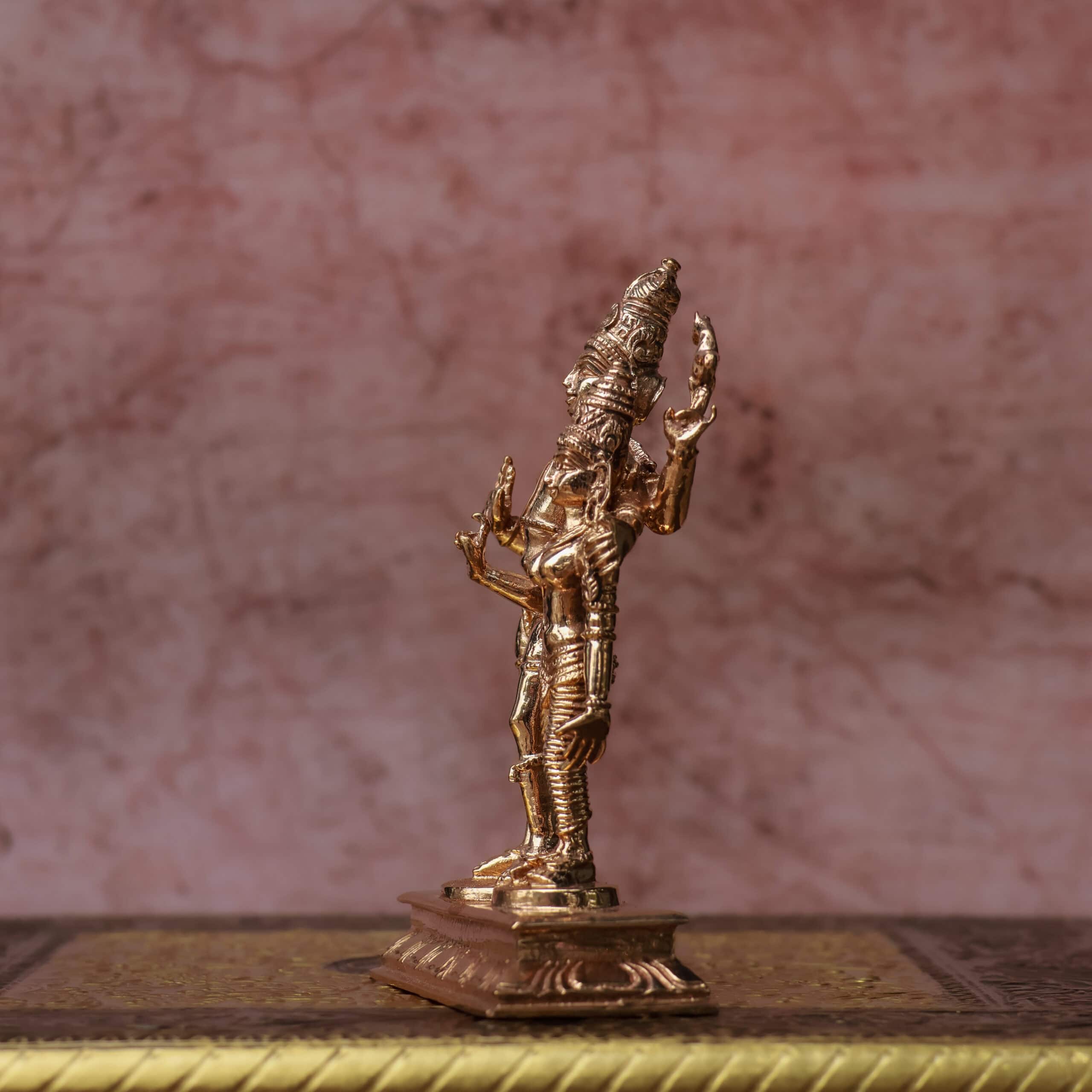 Shiva Parvati Marriage Pose Idol  | Handcrafted Panchaloha