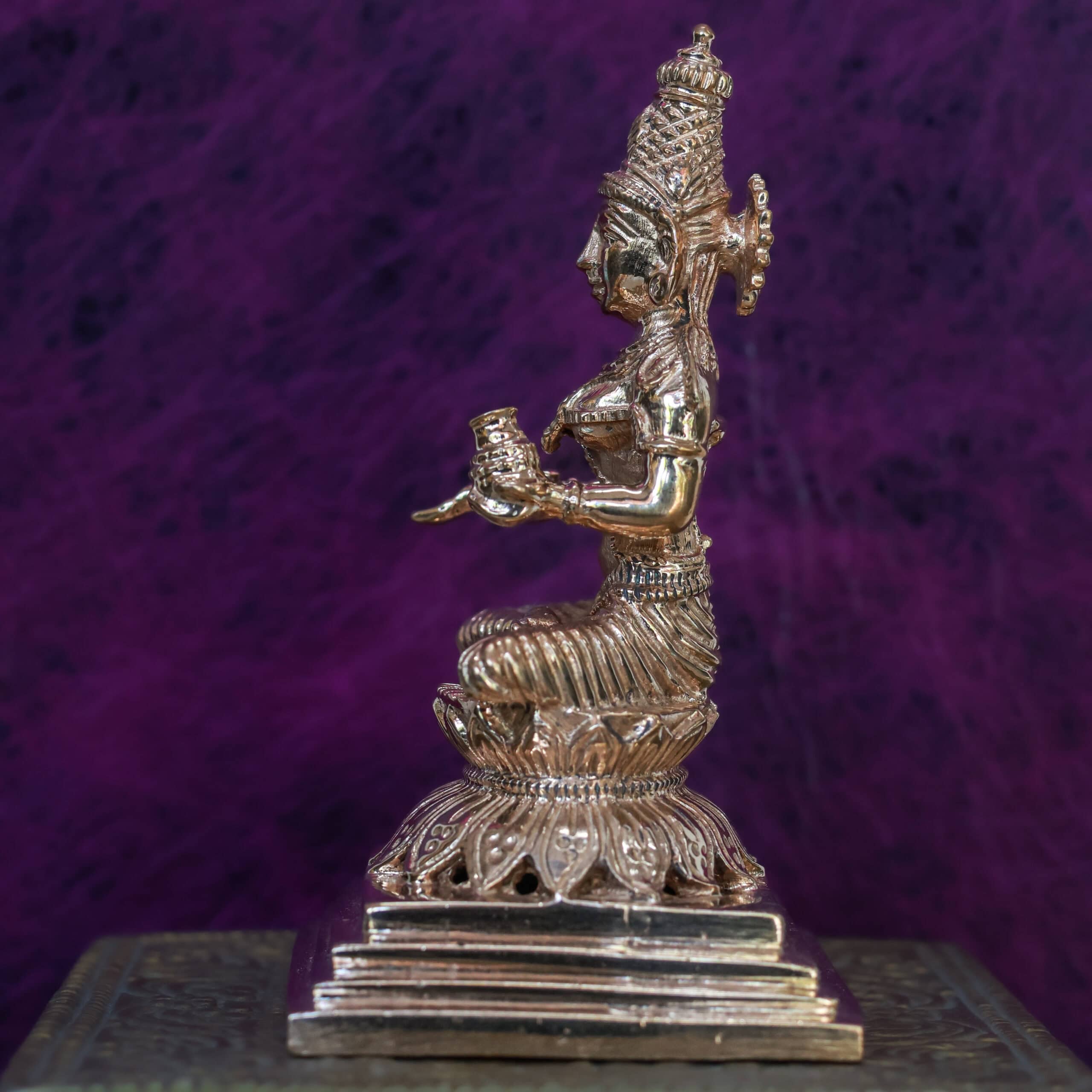 4″ Graceful Annapoorani Idol | Handcrafted Panchaloha