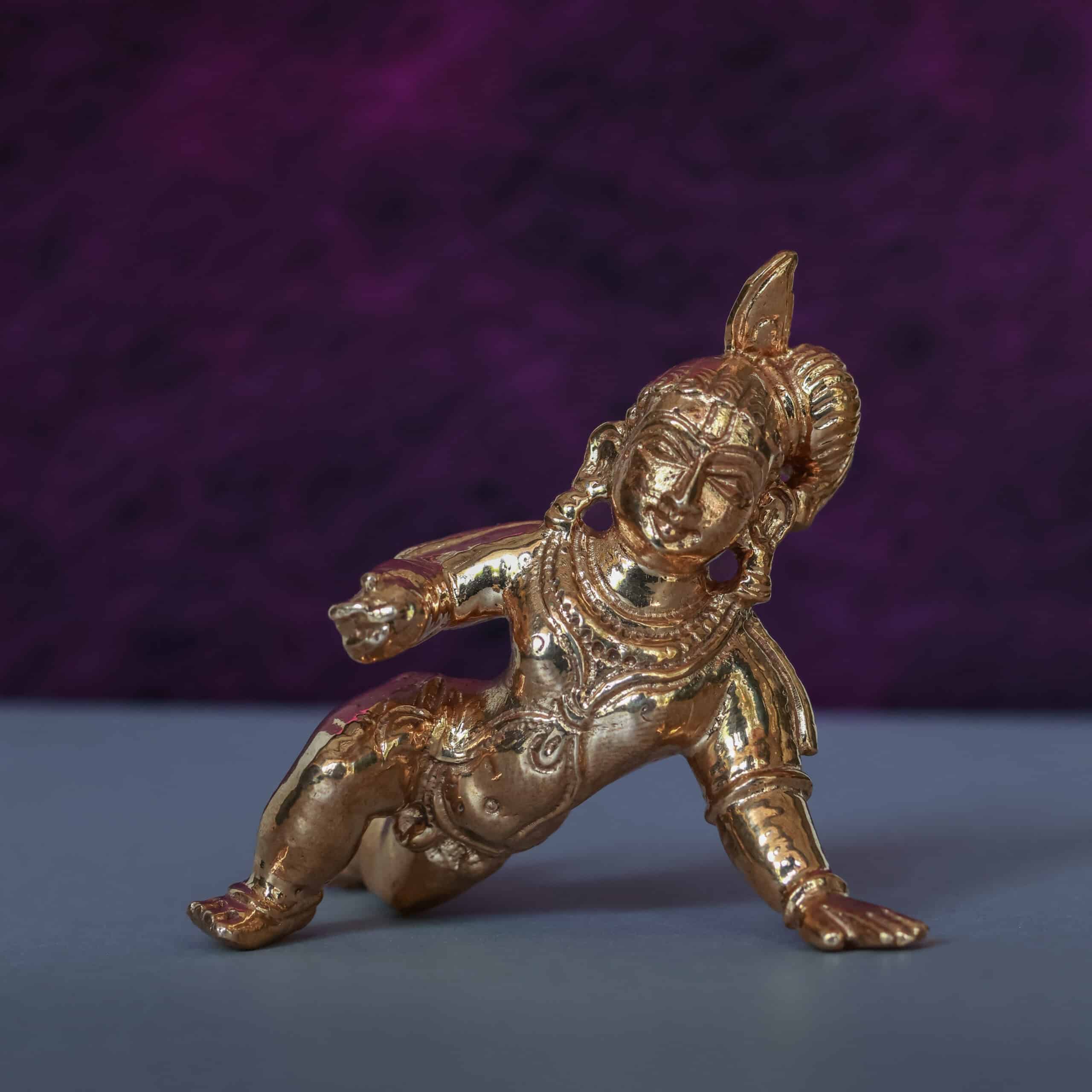 Crawling Krishna Idol | Handcrafted Panchaloha
