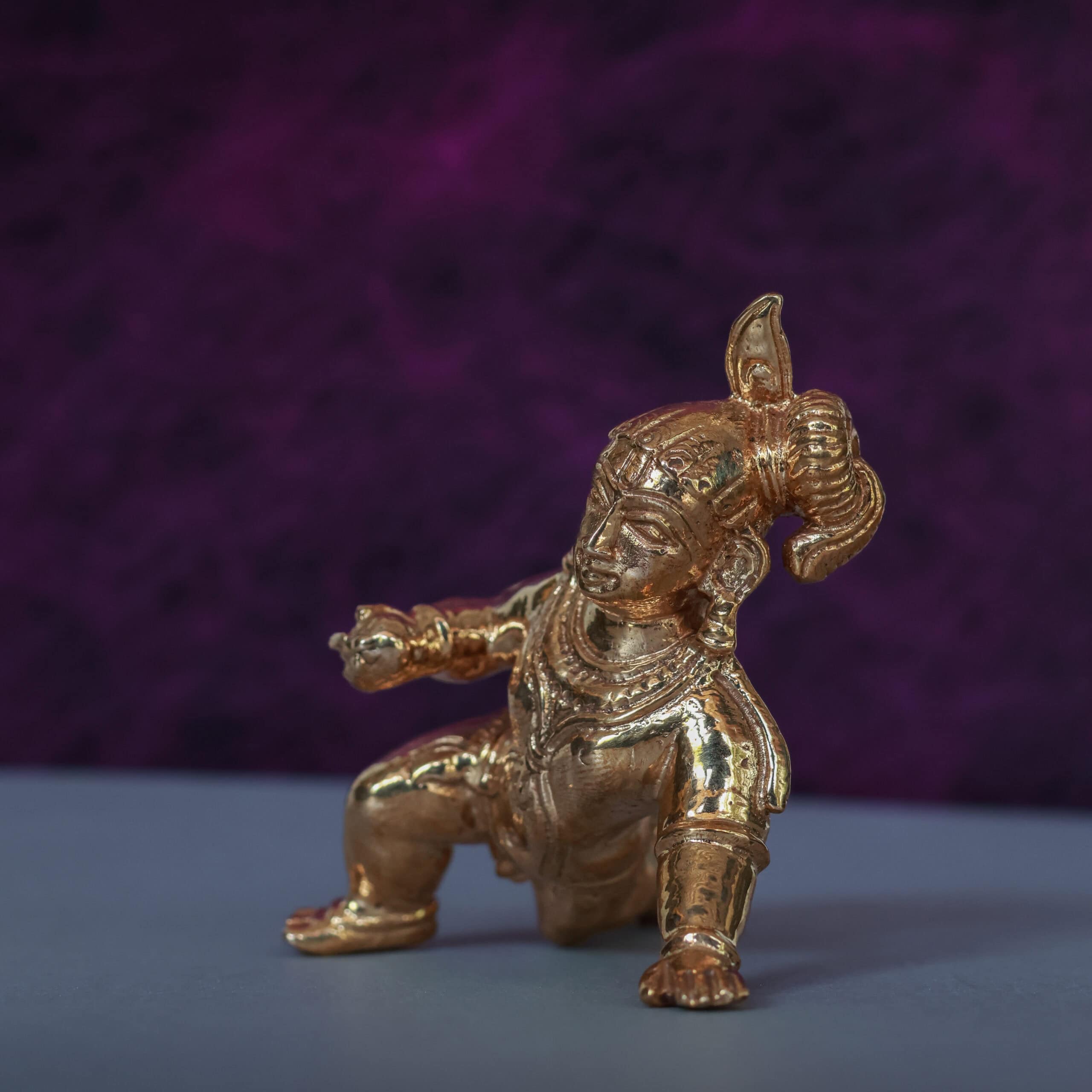 Crawling Krishna Idol | Handcrafted Panchaloha