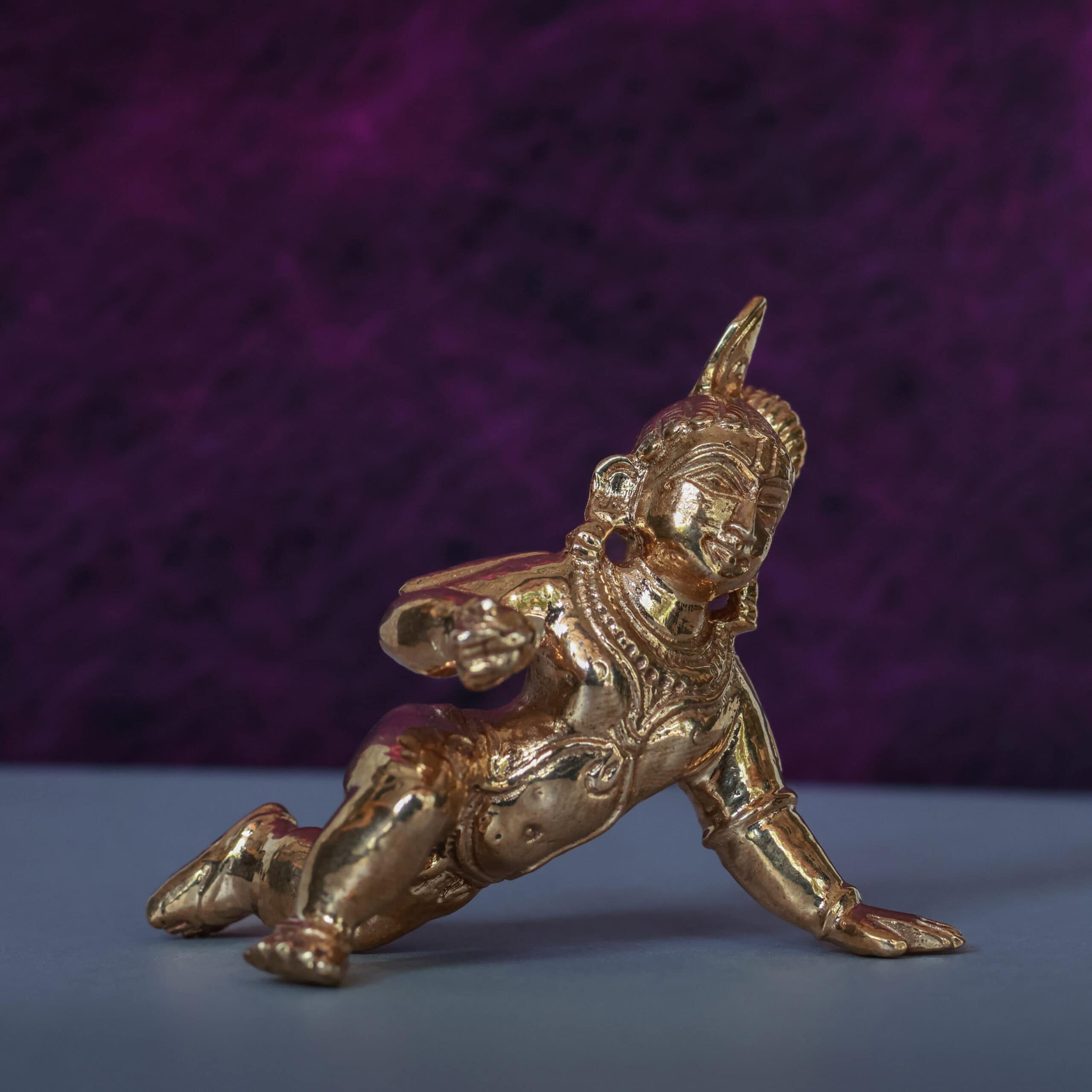 Crawling Krishna Idol | Handcrafted Panchaloha