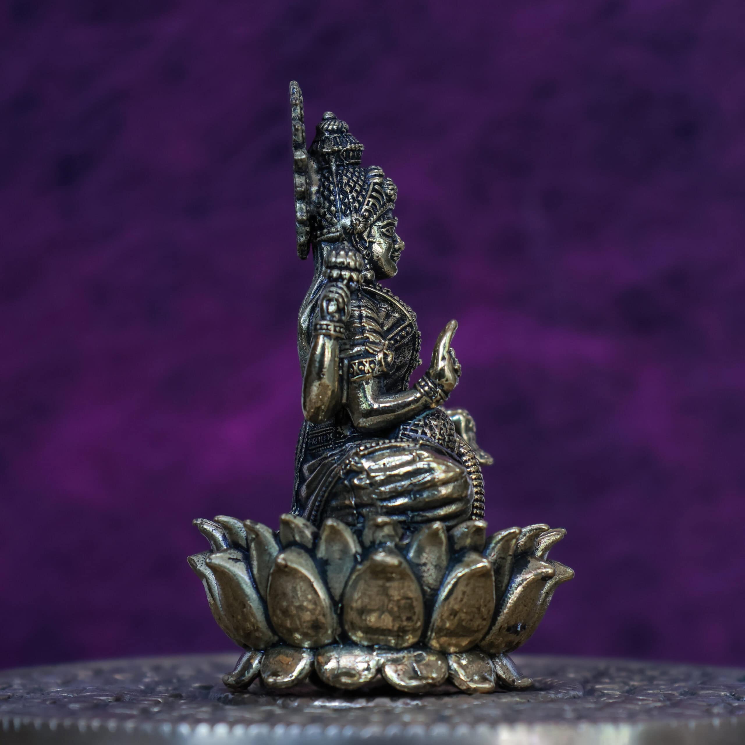 3″ Lotus Lakshmi | Super-Fine Handcrafted Brass