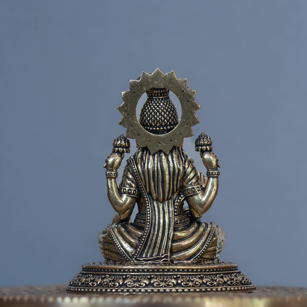 2.5″ Round-Base Lakshmi | Super-Fine Handcrafted Brass