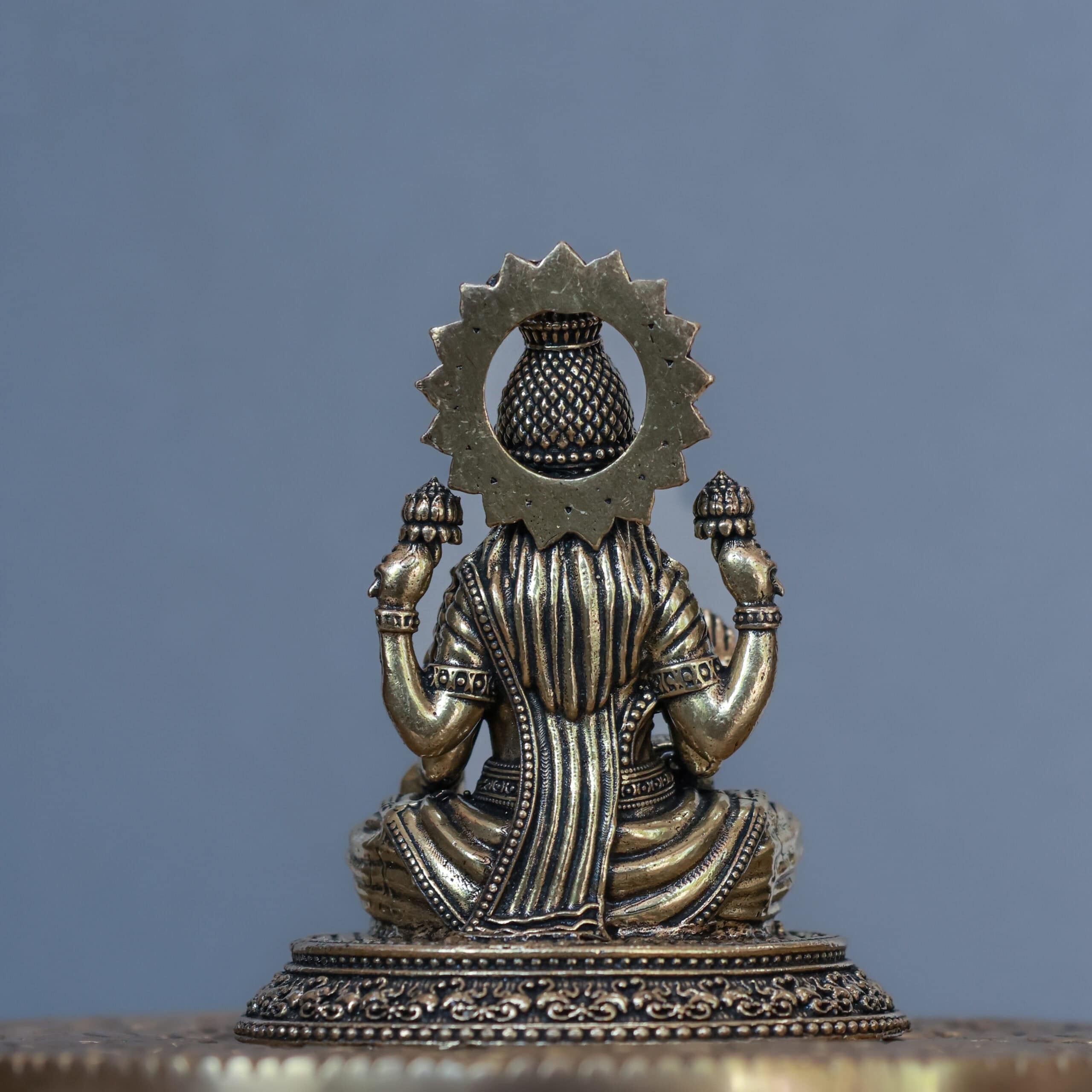 2.5″ Round-Base Lakshmi | Super-Fine Handcrafted Brass