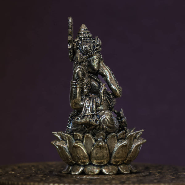 3″ Lotus Ganesha | Super-Fine Handcrafted Brass dimensions