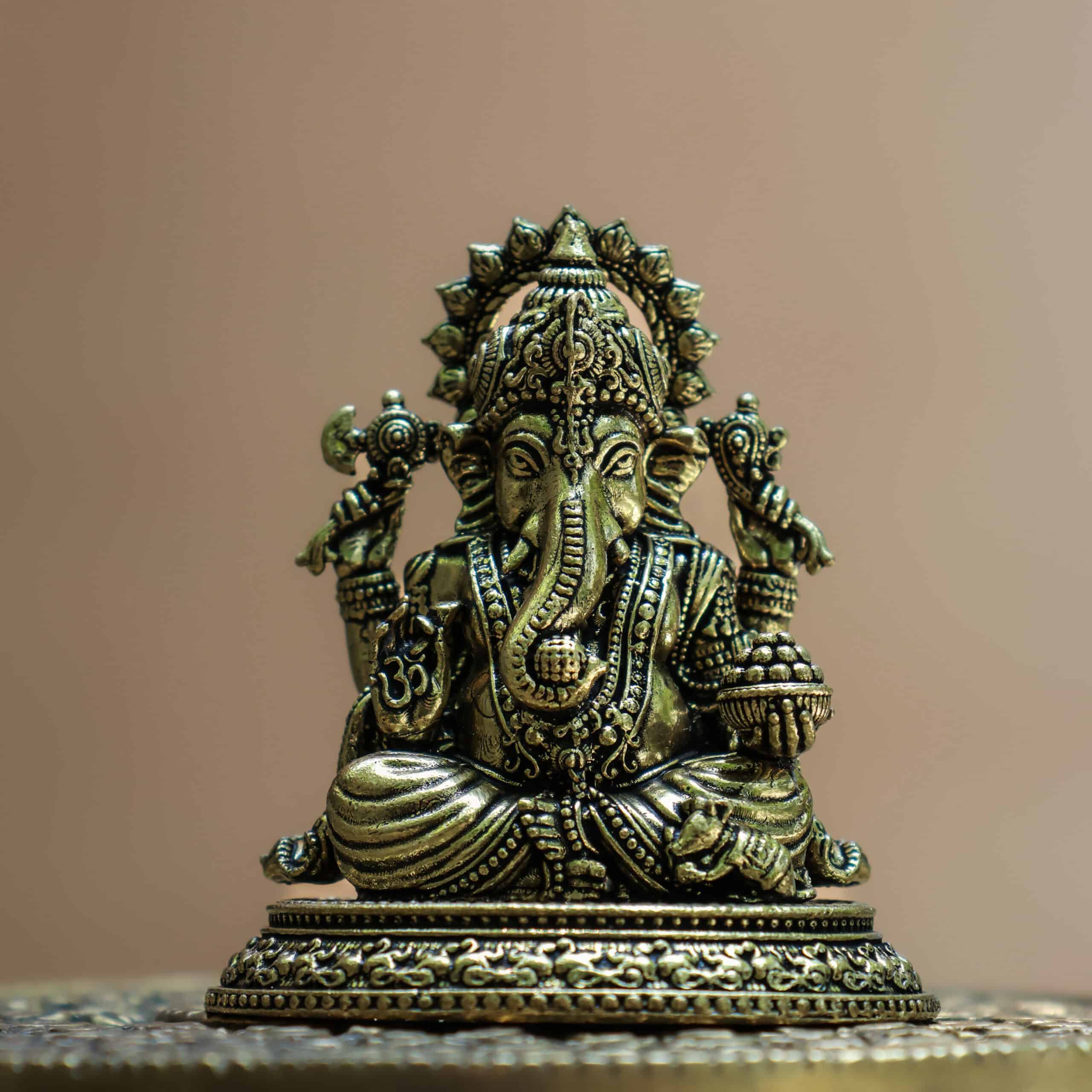 2.5″ Round-Base Ganesha | Super-Fine Handcrafted Brass