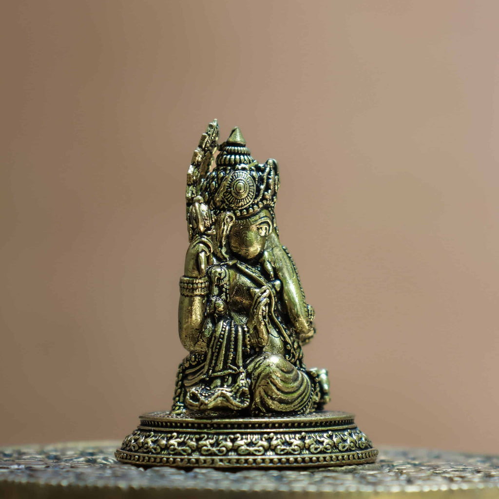 2.5″ Round-Base Ganesha | Super-Fine Handcrafted Brass