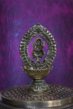 4.5″ Ganesha Pooja Lamp with Arch | Super-Fine Handcrafted Brass