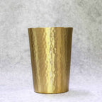 4.5″ Hammered Brass Tumbler | Handcrafted Drinkware