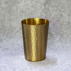 4.5″ Hammered Brass Tumbler | Handcrafted Drinkware
