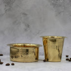 Line Engraving Brass Dabara Set | Handcrafted Brass