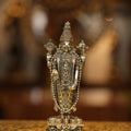 7″ Tirupathi Balaji with Garudan Square Base | Super Fine Brass | Polished Finish