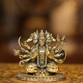 4″ Panchamuki Hanuman Sitting | Super Fine Brass | Polished Finish