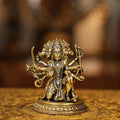 4″ Panchamuki Hanuman Kneeling | Super Fine Brass | Polished Finish
