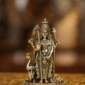 6″ Murugan with Peacock | Super Fine Brass | Polished Finish